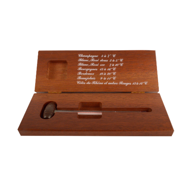 Wine Thermometer in Wooden Box 0 to 30°C