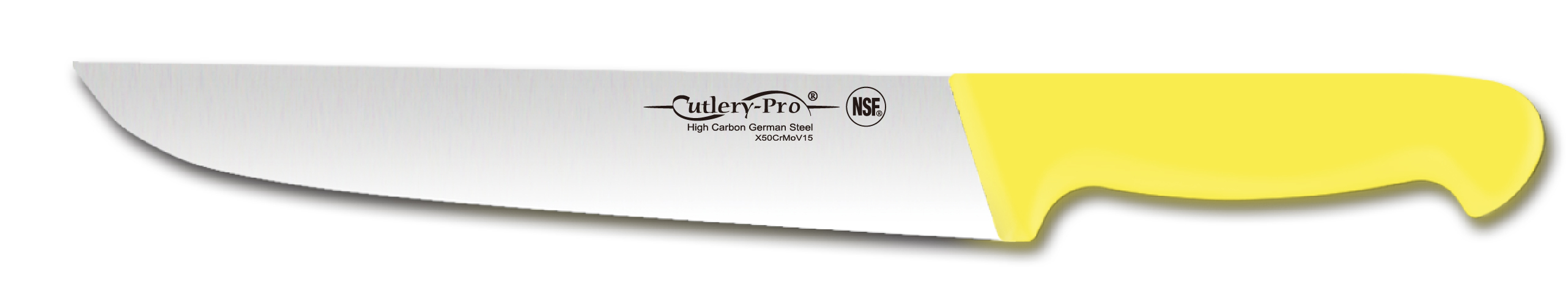 سكين جزار مستقيم 15cm أصفر مقبض — Cutlery Pro