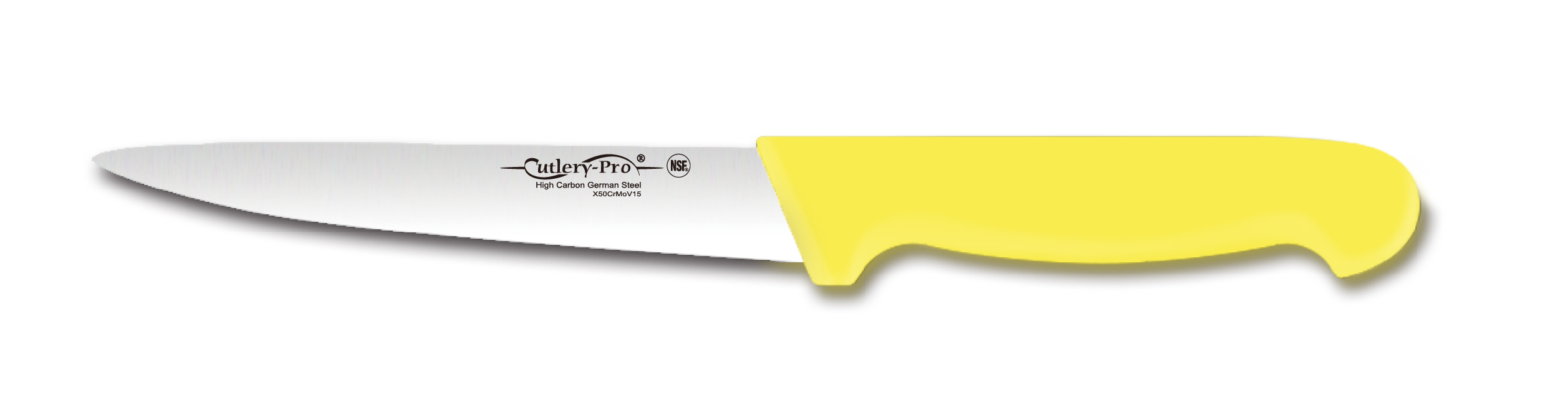 Pointed Tip Knife 13cm Yellow Handle — Cutlery Pro