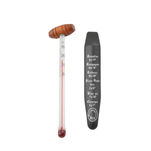 Glass Wine Thermometer 0 to 30°C
