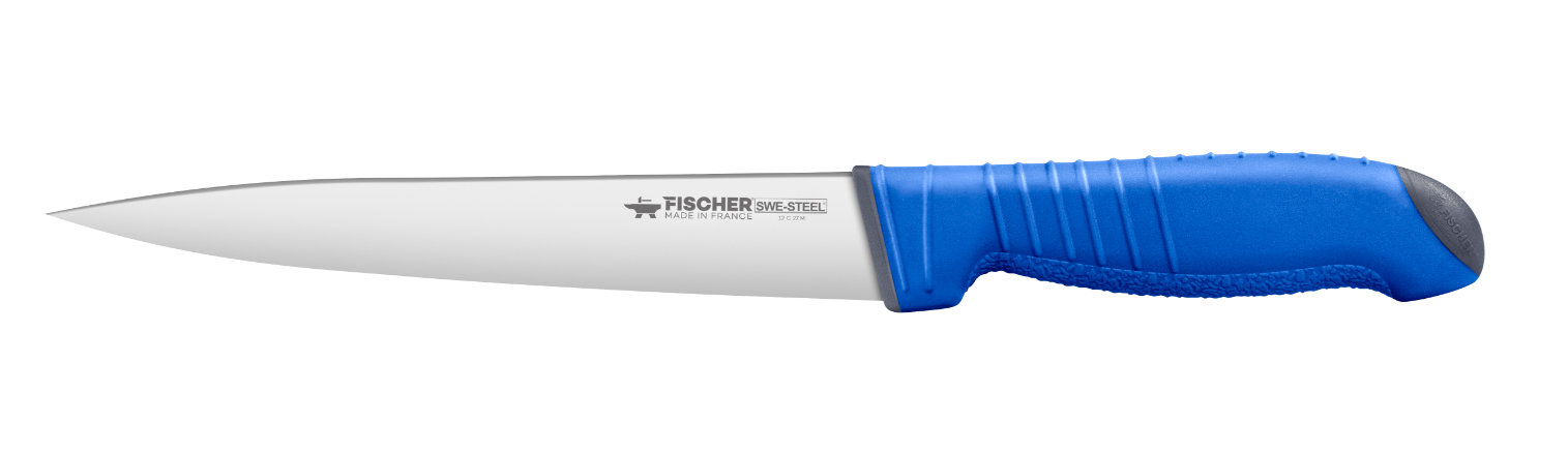 Bleeding Knife 12cm Blue Bi-Material Handle