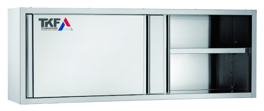 Stainless Steel Wall Cabinet 2 Sliding Doors 180x60x65cm