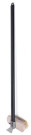 Pizza Oven Copper Cleaning Brush with Scraper 132cm Handle