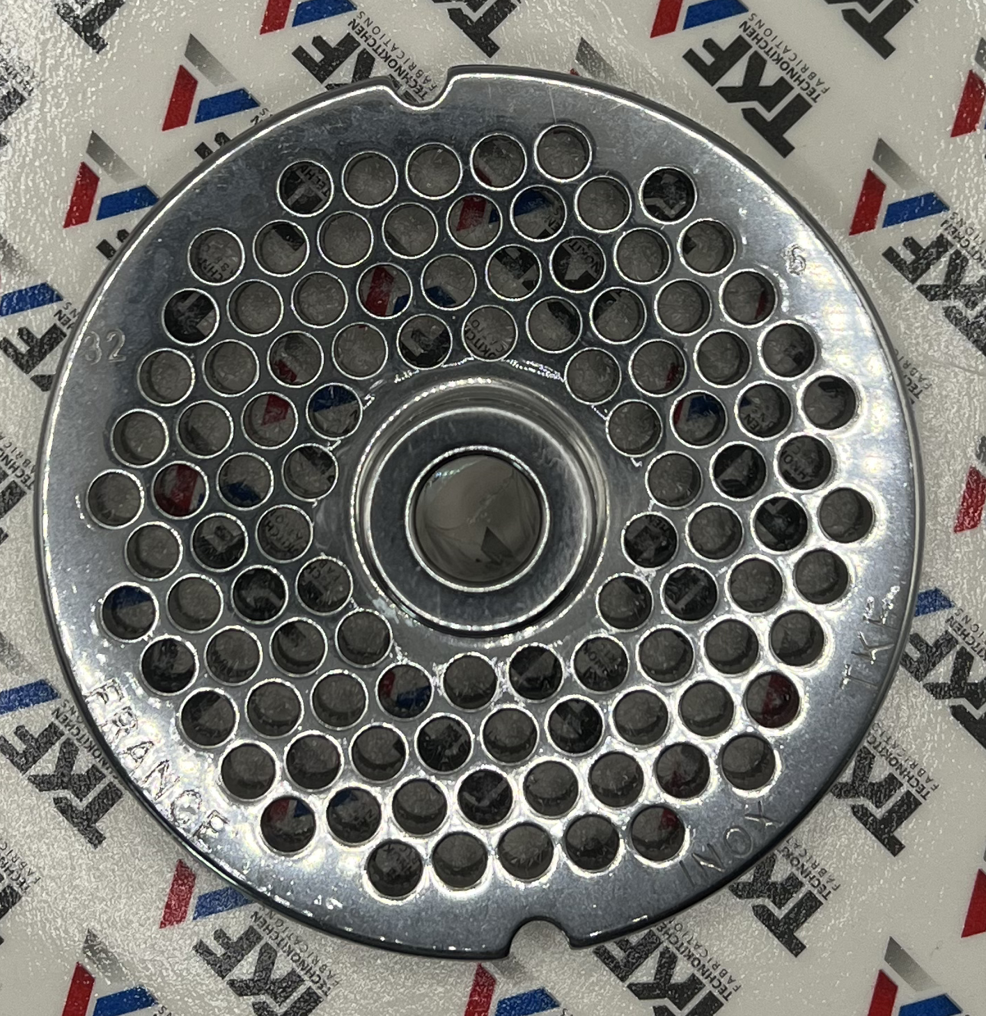 Meat Mincer Strainer Size 32, 6mm Holes — TKF France